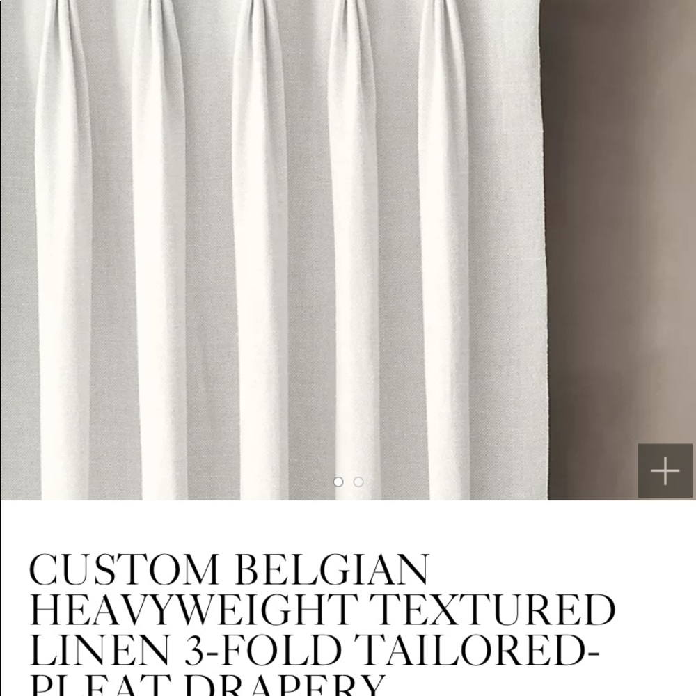4 panels Belgian textured linen NEW
